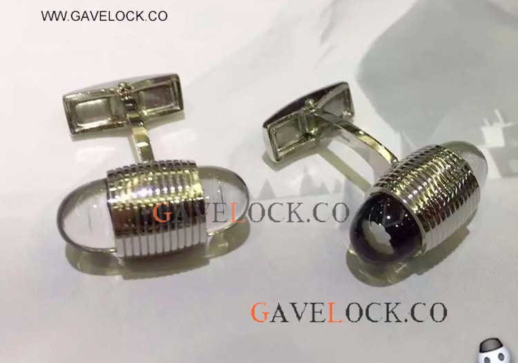 Montblanc Luxury Replica Cufflinks Sliver And Steel
